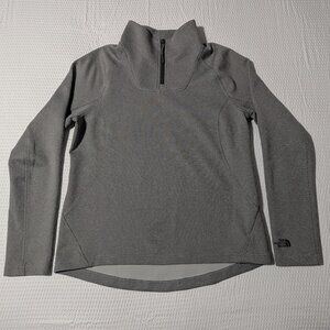 The North Face Women's Fleece Quarter Zip Pullover (Medium) Gray - See Pictures